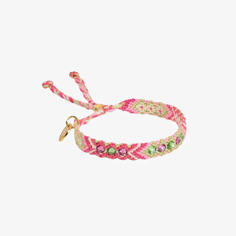 Wayuu Skinny Bracelet - Sahara Blush 1
