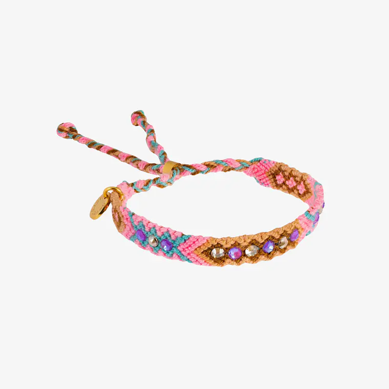 Wayuu Skinny Bracelet - Barbie Pink 1