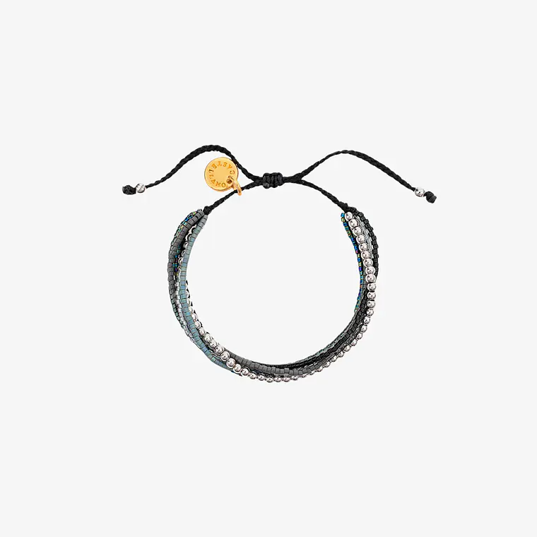 Miyuki Stack Bracelet- Silver 1