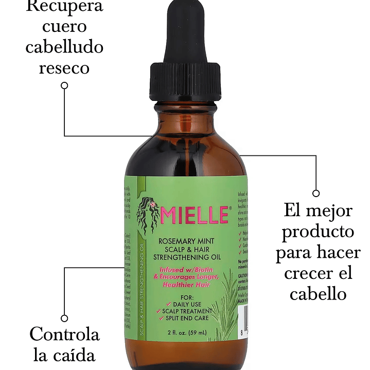 Mielle Aceite fortalecedor del cabello con menta y romero 59ml + Envio Gratis 2
