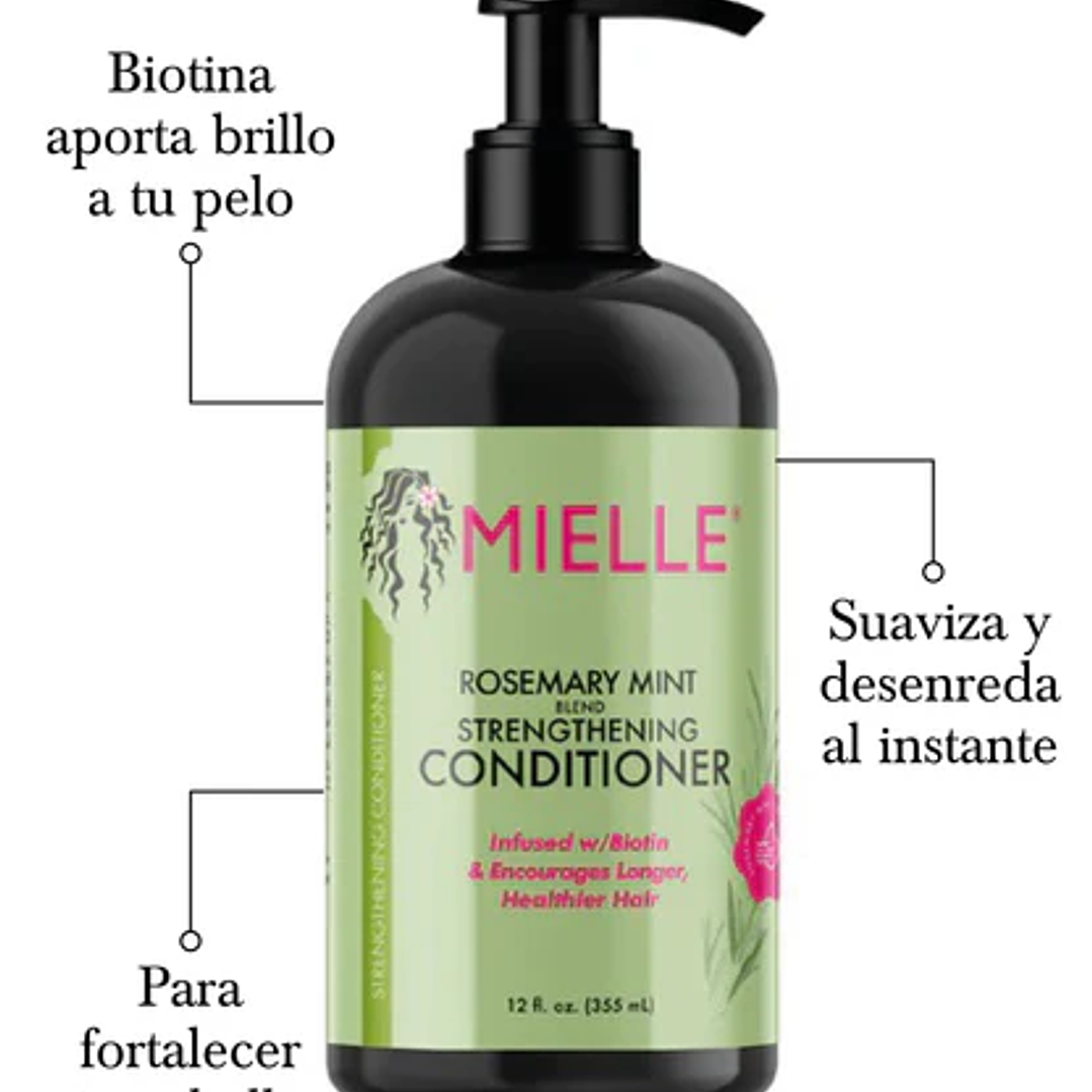 Mielle Shampoo fortalecedor de menta y romero 355ml + Envío Gratis 2
