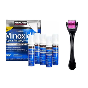 Oferta 6 Frascos Minoxidil Espuma 5% + Derma roller + Envío Gratis 