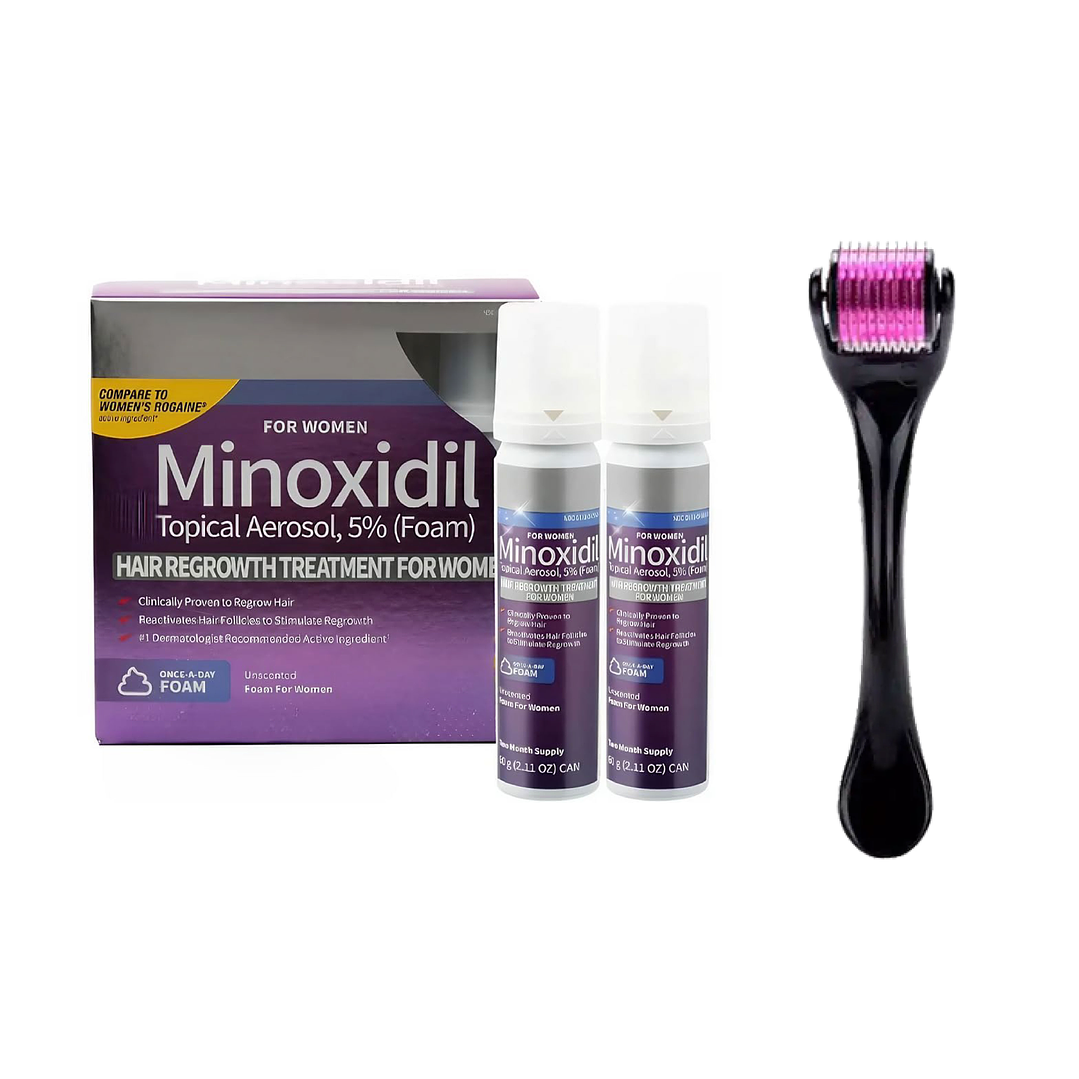 Oferta 6 Frascos Minoxidil Espuma 5% para mujer + Derma roller + Envío Gratis 1