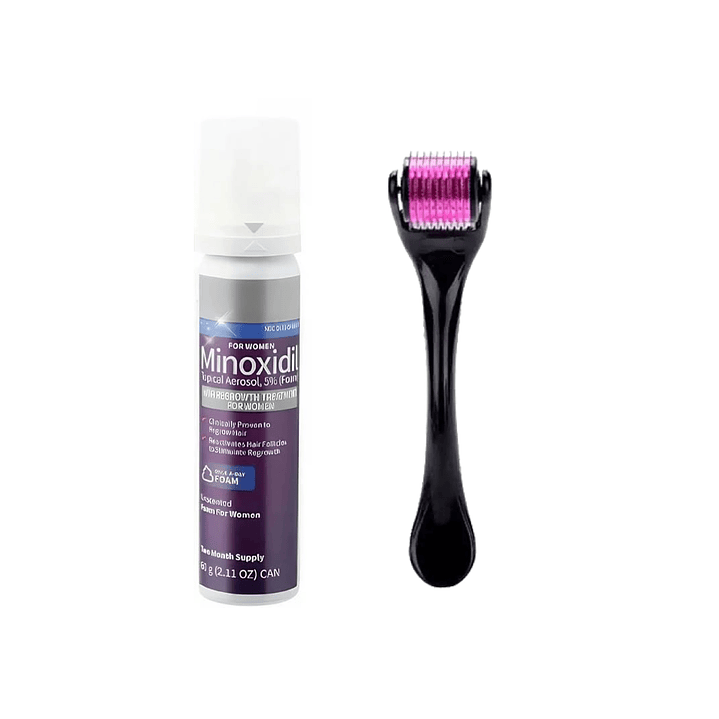 Oferta 1 Frasco Minoxidil Espuma 5% para mujer + Derma roller + Envío Gratis 1