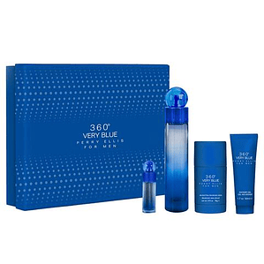 Estuche de Perry Ellis 360 Very Blue hombre 4 piezas 