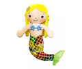 Muñeca de trapo sirena amarilla