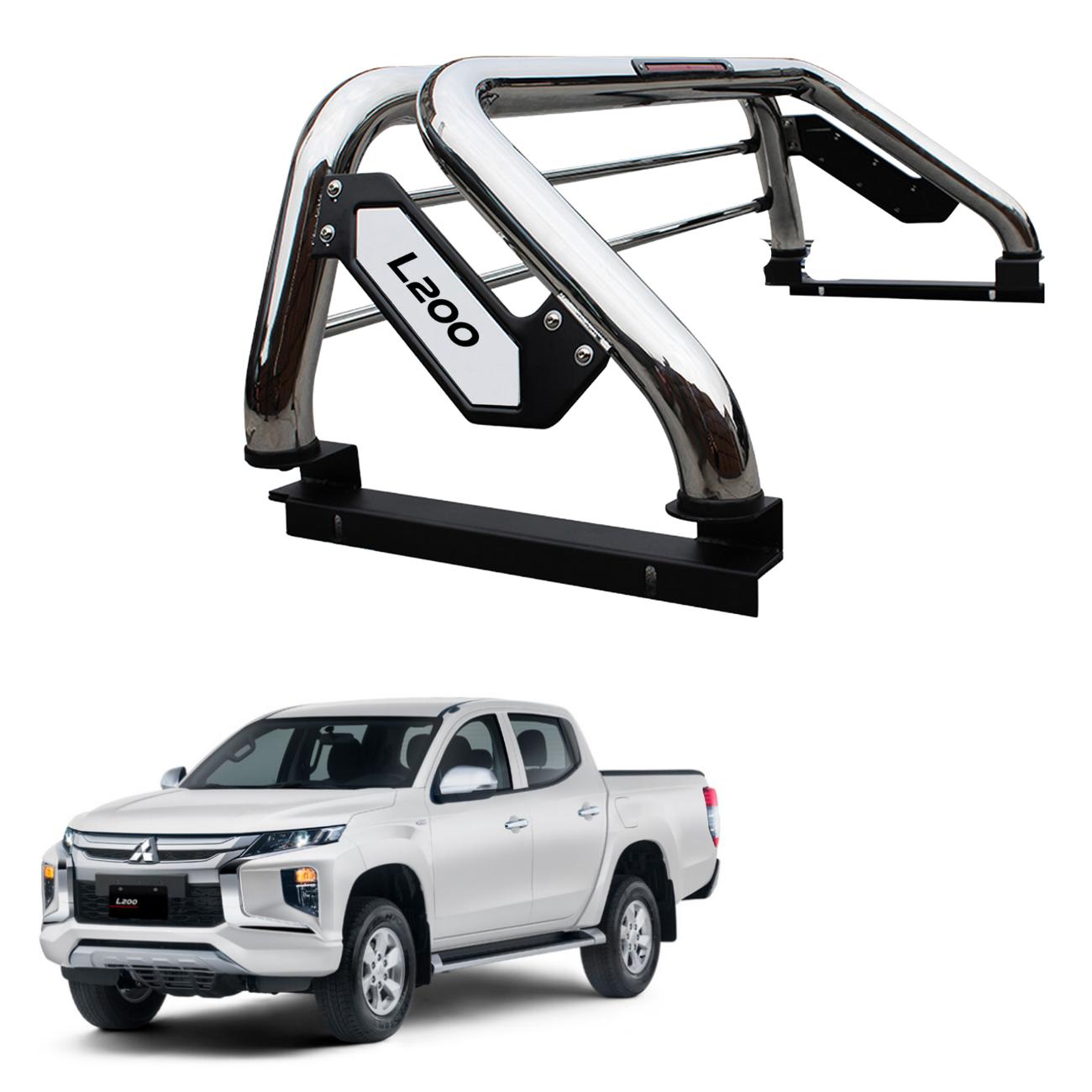 Barra Antivuelco Platina Inoxidable Mitsubishi L200 2016-...
