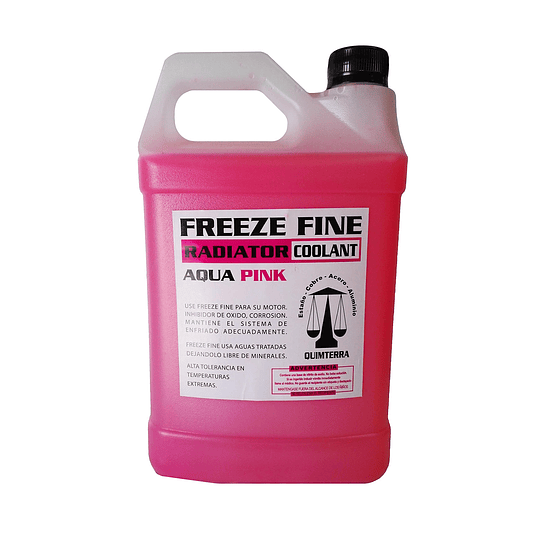 Freeze Fine Antifreeze Coolant Anticongelante Color Rosado