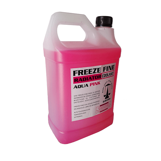 Freeze Fine Antifreeze Coolant Anticongelante Color Rosado