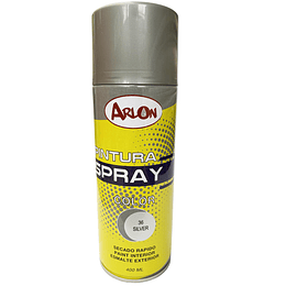 Pintura Spray Gris Plata Aerosol Uso General