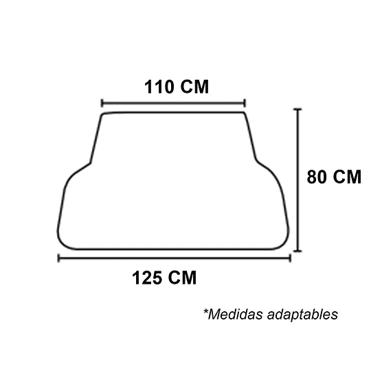 Piso de Goma Maletero Para Autos Negro Genérico