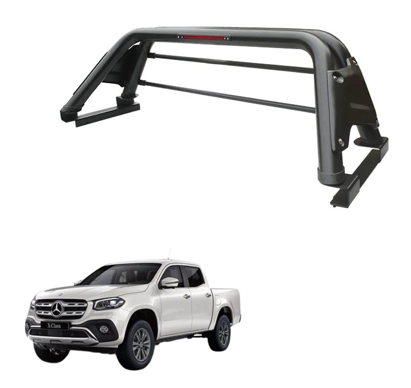 Barra Antivuelco New K1 Negro Matte Mercedes Benz Clase X