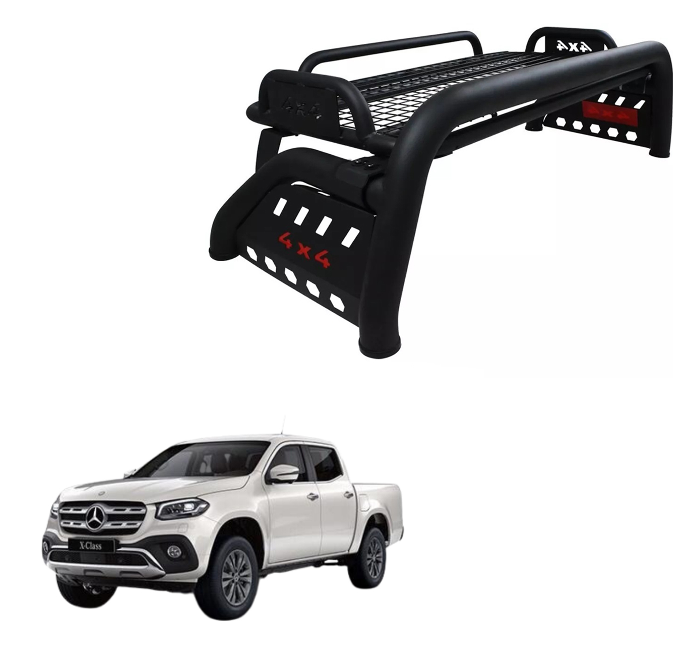 Barra Antivuelco Negro Matte 4x4 Mercedes Benz Clase X