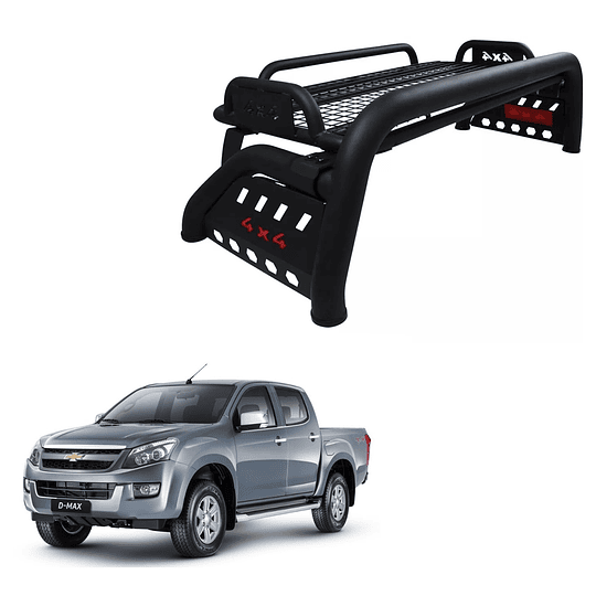 Barra Antivuelco Negro Matte 4x4 Chevrolet D-max 2015-2021