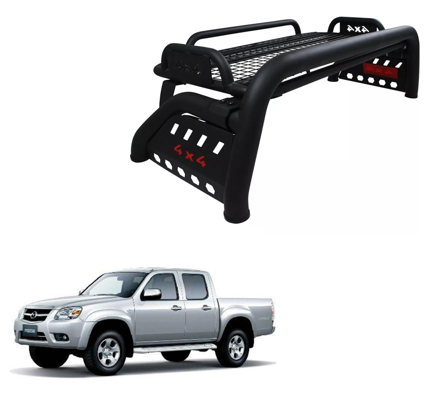 Barra Antivuelco Negro Matte 4x4 Mazda Bt50 2006-2012