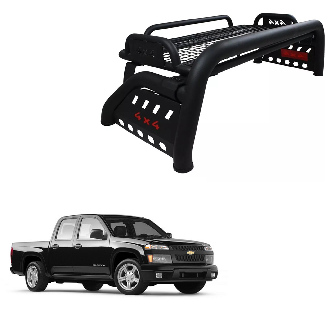 Barra sobre riel "B5" Bepo Chevrolet New Colorado WT/LTZ - Cromo 2024-2026
