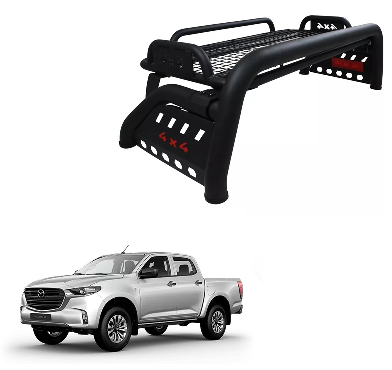 Barra Antivuelco Negro Matte 4x4 Mazda Bt50 2013-2024
