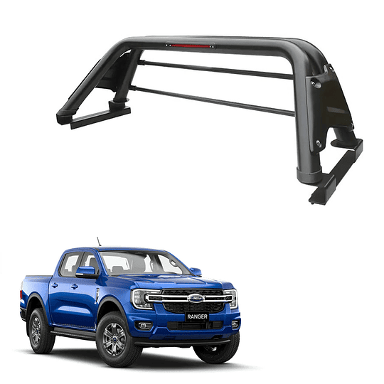 Barra Antivuelco Negro Matte Ford Ranger 2013-2024