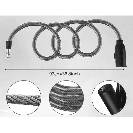 Cable Seguridad Para Bicicleta Anti Robo Candado Con Llaves