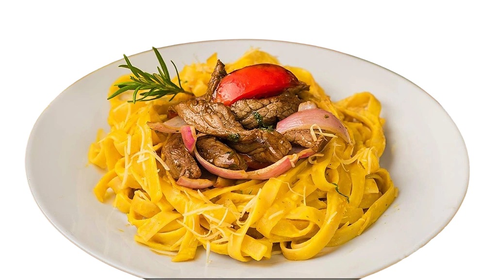 Fettuccine with tenderloin 1