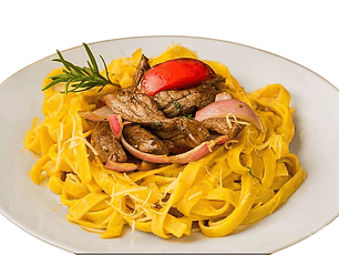 Fettuccine with tenderloin
