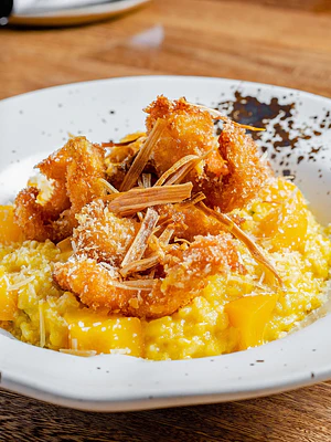 Risotto C/ Langostinos Al Panko