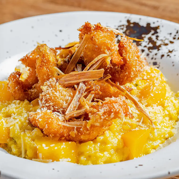 Risotto C/ Langostinos Al Panko 1