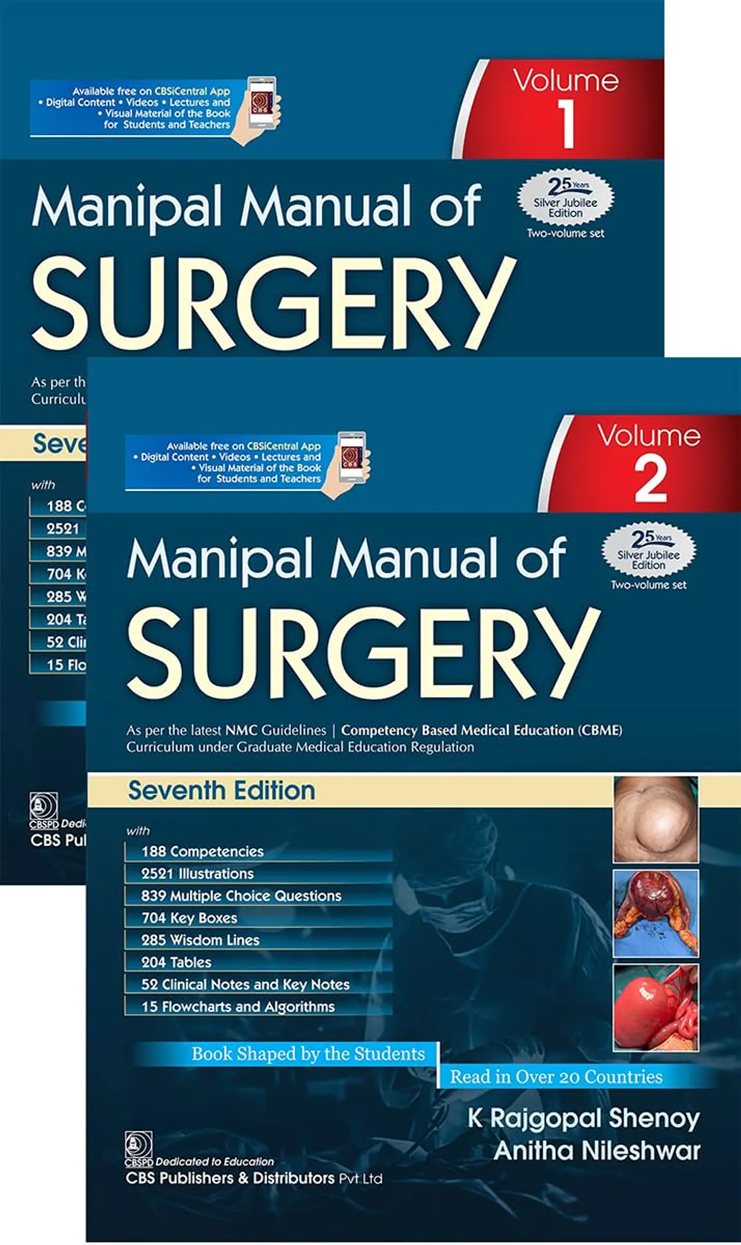 Manipal Manual of Surgery, Vol 1, 2, Seventh Edition 1