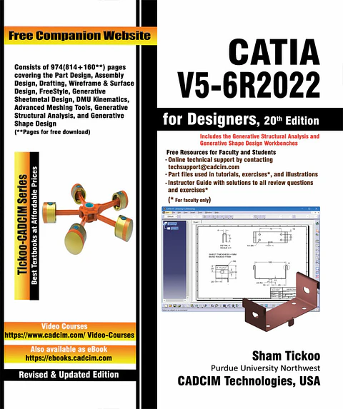  CATIA V5-6R2022 for Designers 20th Edition 