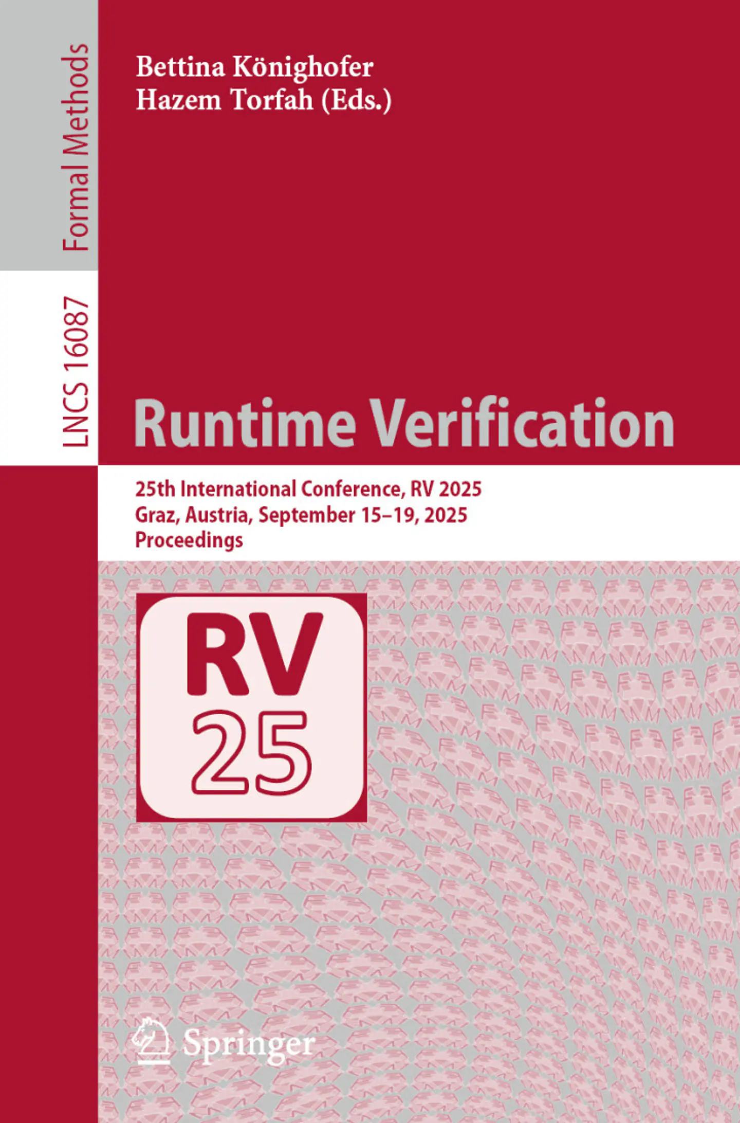 Runtime Verification: 25th International Conference, RV 2025, Graz, Austria, September 15–19, 2025, Proceedings 1