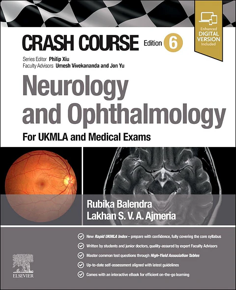  Crash Course Neurology and Ophthalmology: For UKMLA and Medical Exams 6th Edition 