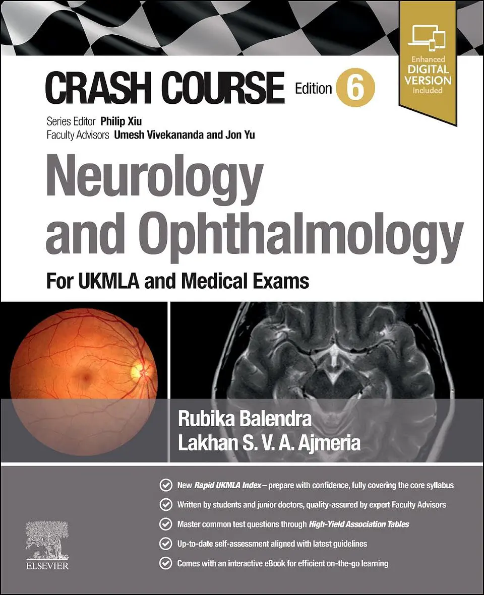  Crash Course Neurology and Ophthalmology: For UKMLA and Medical Exams 6th Edition  1