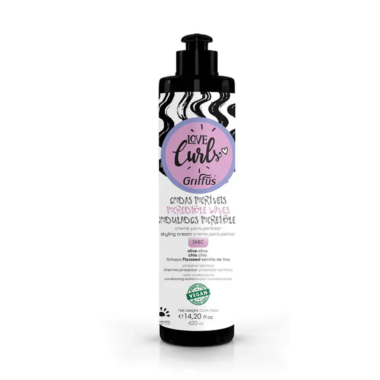 Creme para Pentear (2ABC) Ondas Incríveis Love Curls 420 ml 1