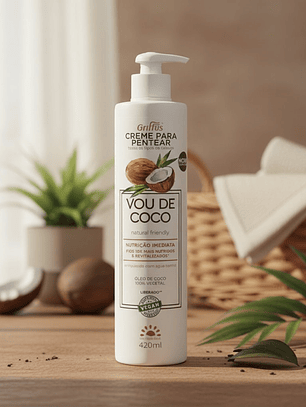 Creme para Pentear (1A–4C) Vou de Coco 420 ml