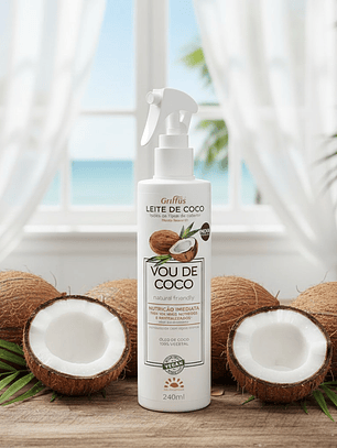 Leave-in Leite de Coco (1A–4C) Vou de Coco 240 ml