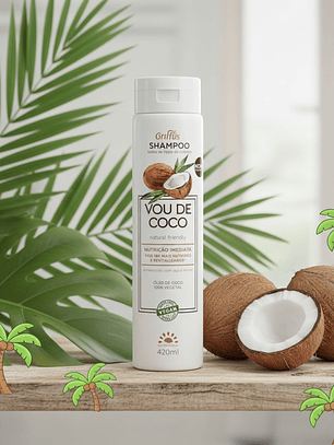 Shampoo Nutrição Imediata (1A–4C) Vou de Coco 420 ml