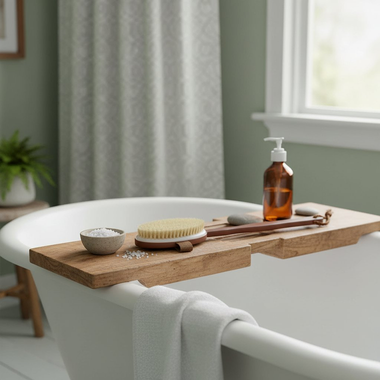 Escovão de Madeira para Banho 2