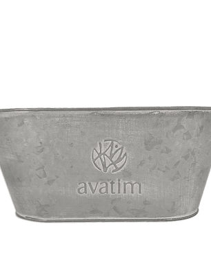 Balde Cinza Metal Avatim G