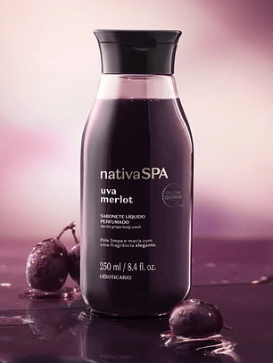 Sabonete Líquido Perfumado Nativa Spa Uva Merlot 250ml