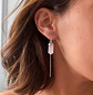 Brinco fio prateado Quartzo-rosa  - Thumbnail 2