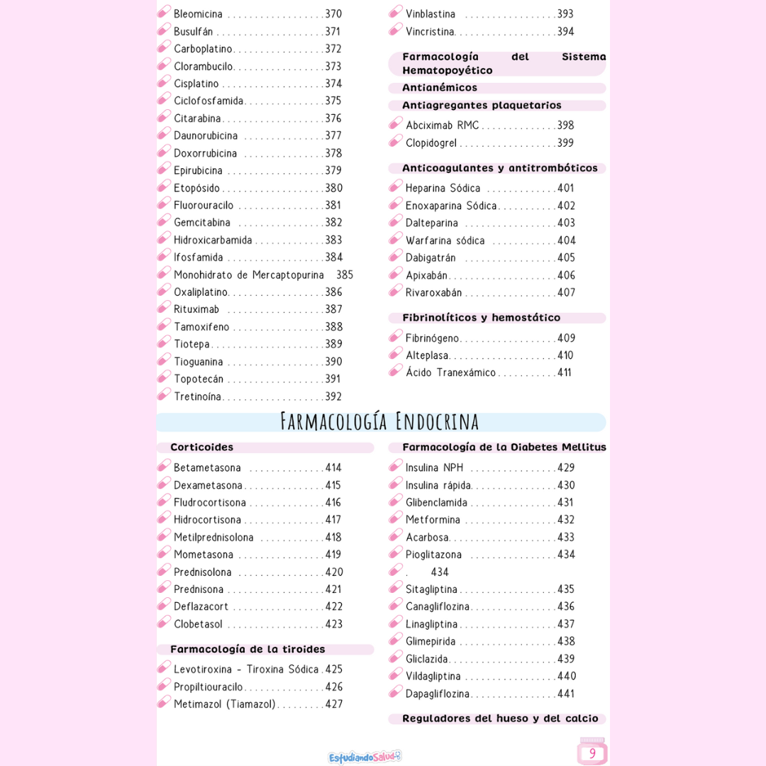 Farmacología en sistemas (VADEMECUM) 9