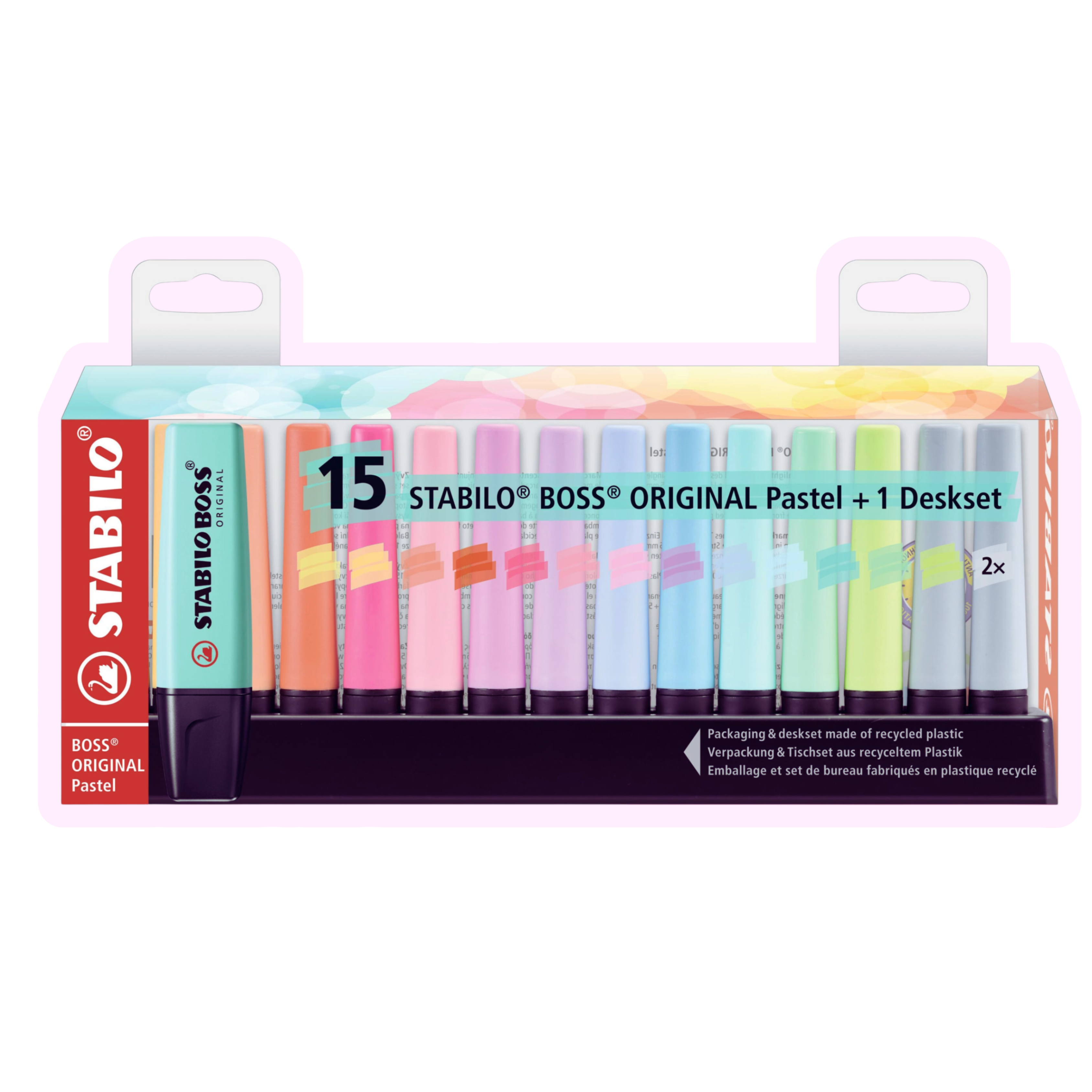 Set de 15 destacadores stabilo pastel 1