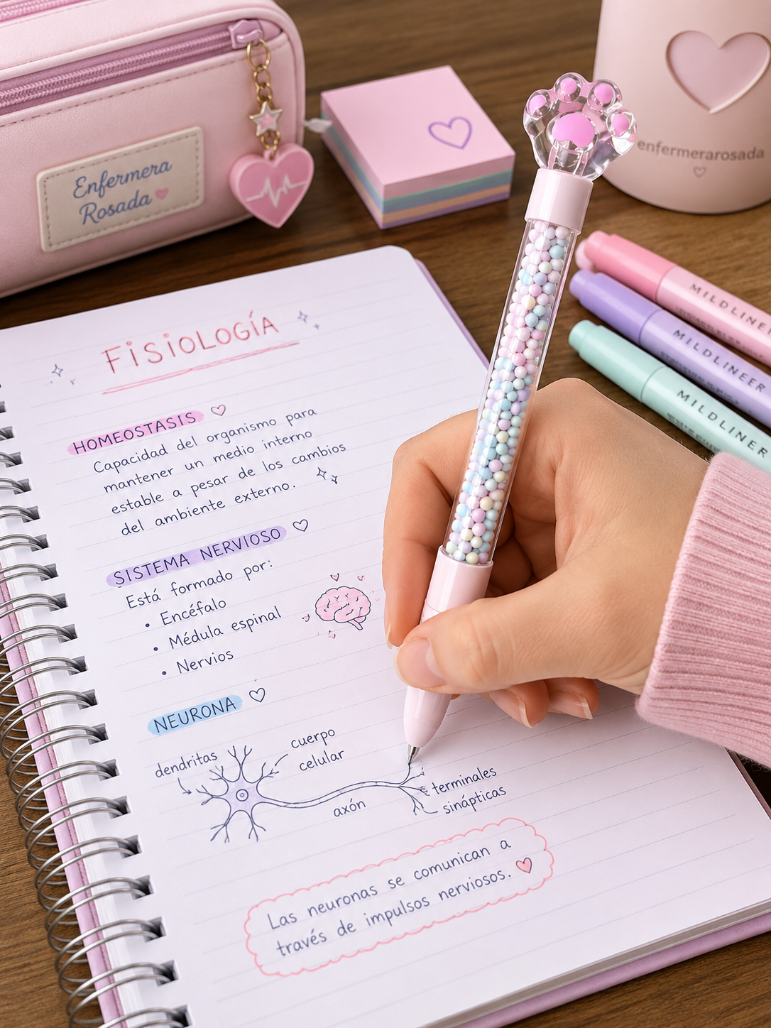 Lápiz Patita — libreta de bolsillo para estudiantes de enfermería | Enfermera Rosada (1)