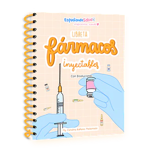 Libreta Fármacos Inyectables y Disoluciones — libreta de bolsillo para estudiantes de enfermería | Enfermera Rosada