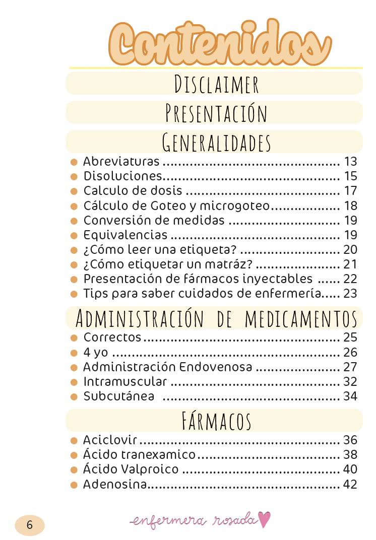 Libreta Fármacos Inyectables y Disoluciones — libreta de bolsillo para estudiantes de enfermería | Enfermera Rosada (2)