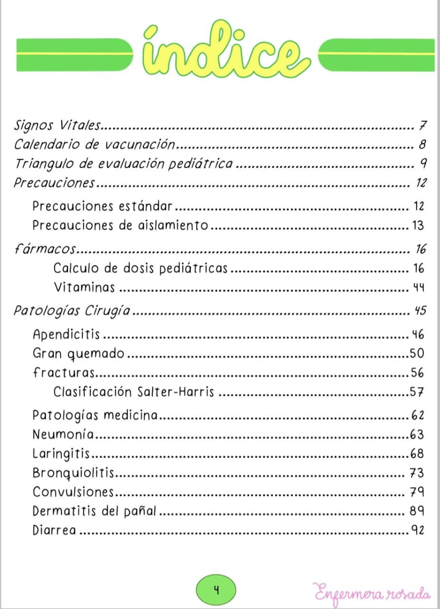 Libreta Pediatría Intrahospitalaria — libreta de bolsillo para estudiantes de enfermería | Enfermera Rosada (3)