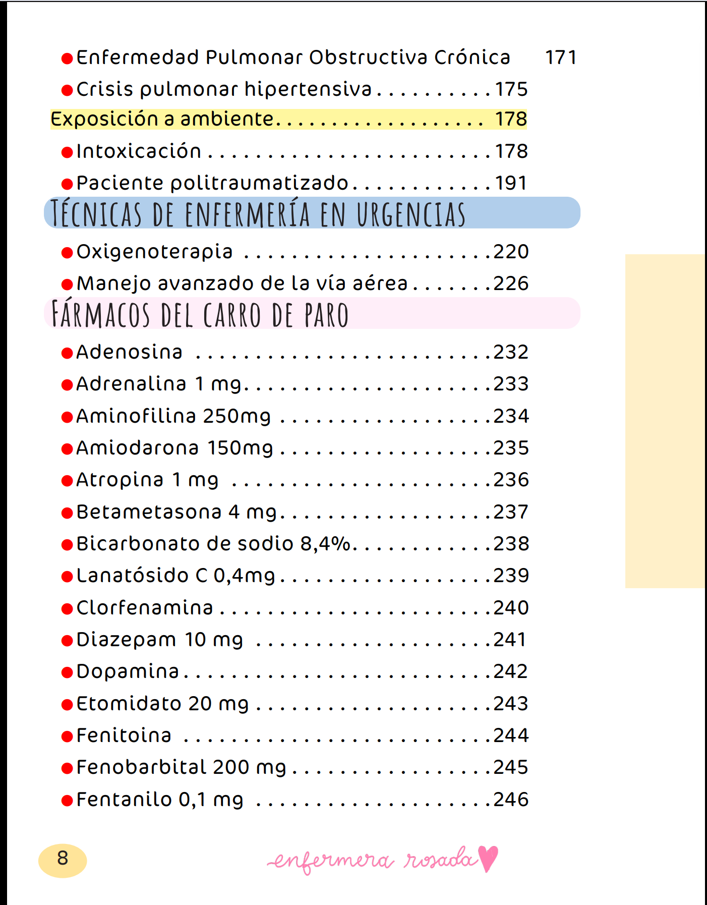 Libreta Urgencias del Adulto — libreta de bolsillo para estudiantes de enfermería | Enfermera Rosada (4)
