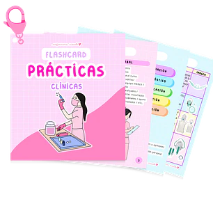 Flashcards Prácticas Clínicas — libreta de bolsillo para estudiantes de enfermería | Enfermera Rosada