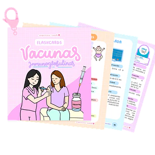 Flashcards Vacunas — libreta de bolsillo para estudiantes de enfermería | Enfermera Rosada