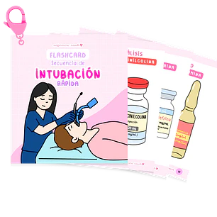 Flashcards Secuencia de Intubación Rápida — libreta de bolsillo para estudiantes de enfermería | Enfermera Rosada